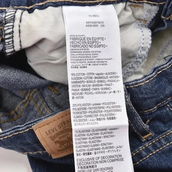 Levi's High Rise Bike Jean Short Dark Wash Girls Size 10 - Picture 7 of 7